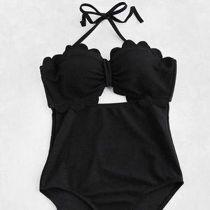 Black one piece bathing suit